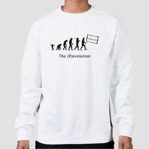 Sweatshirt White The Revolution Bitcoin