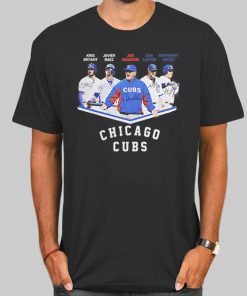 T Shirt Black Chicago Cubs Joe Maddon