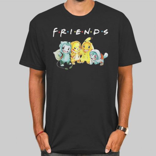 T Shirt Black Funny Pokemon Friends Tv Show