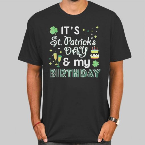 T Shirt Black It's St Patrick's Day Drinking
