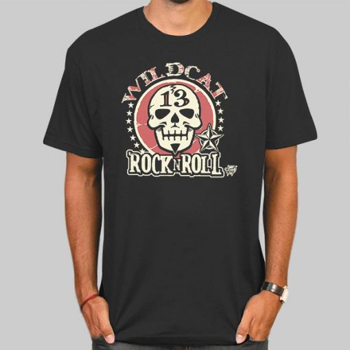 Skull Wildcat Rock N Roll T Shirt