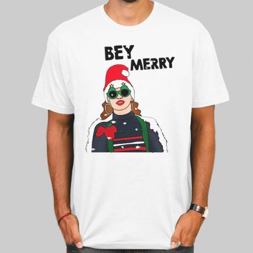 T Shirt White Bey Merry Christmas Beyonce Christmas