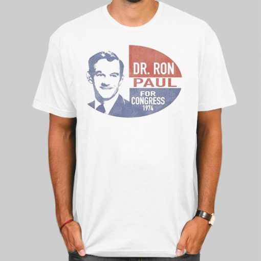 T Shirt White Dr Ron Paul for Congress 1974 Ron Paul