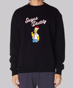 Black Sweatshirt The Homer Simpson Sugar Daddy