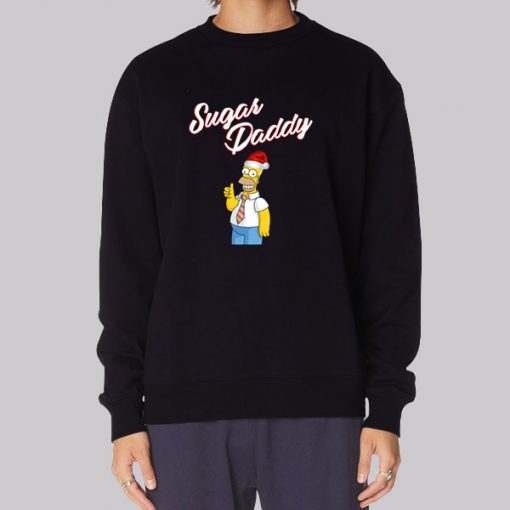 Black Sweatshirt The Homer Simpson Sugar Daddy