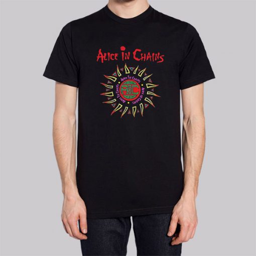 Black T shirt Vintage Logo Alice in Chains