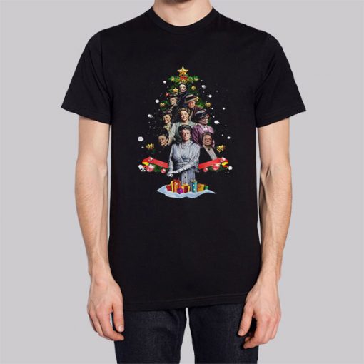 Black T shirt Violet Crawley Christmas Tree Downton Abbey