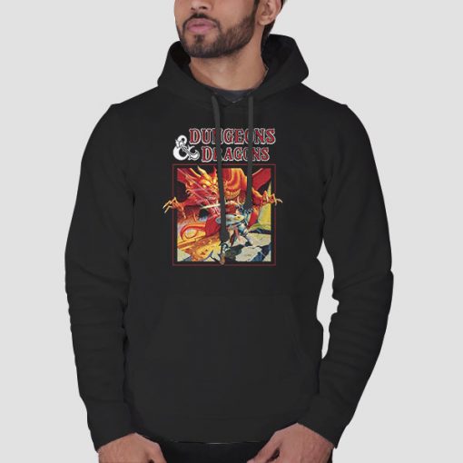 Hoodie Black Hot Dungeons and Dragons and Diners