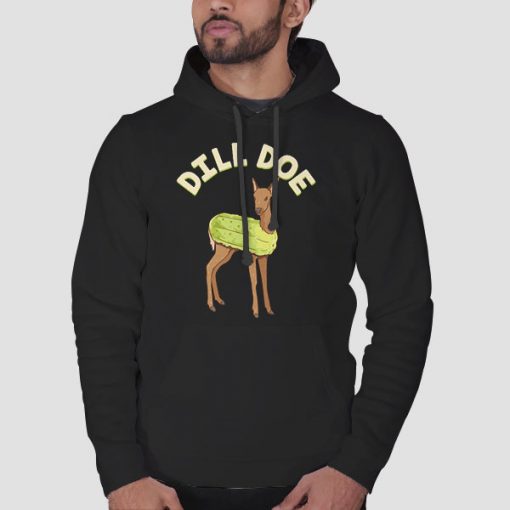 Hoodie Black Pickle Dildo Funny Deer
