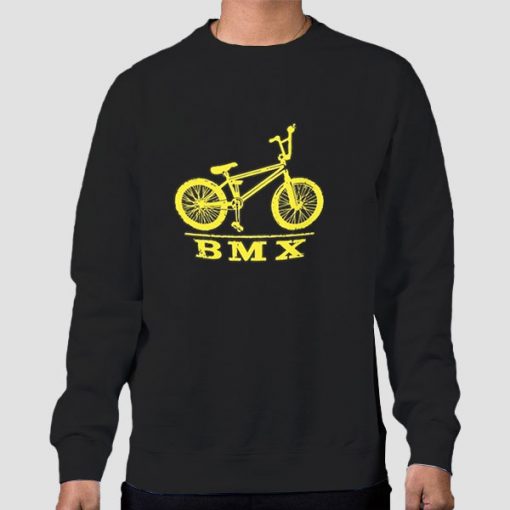 Sweatshirt Black Biker Old School Bmx