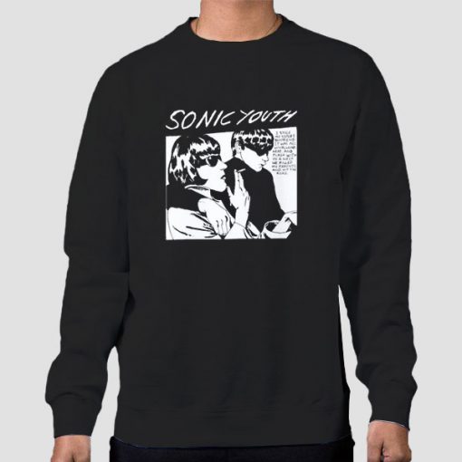 Sweatshirt Black Black Sonic Youth Bad Moon Rising