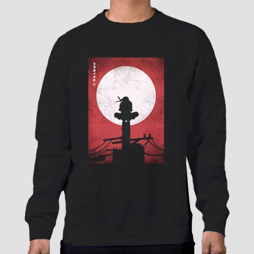 Sweatshirt Black Bloody Sky Itachi Red Moon