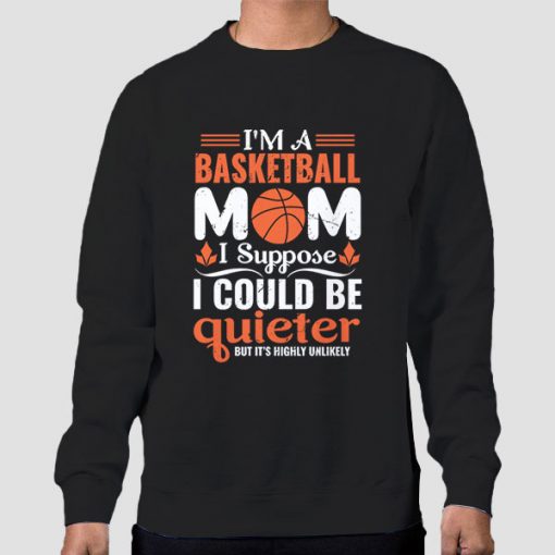 Sweatshirt Black Funny Basketball Mom
