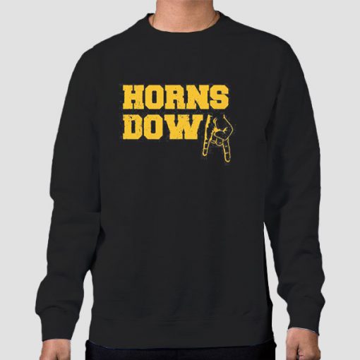 Sweatshirt Black Funny Horns Down Wvu