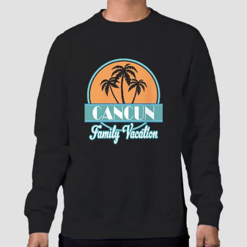 Sweatshirt Black Inktastic Cancun Family Vacation