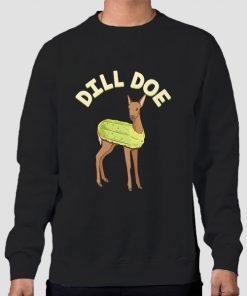 Sweatshirt Black Pickle Dildo Funny Deer