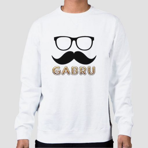 Sweatshirt White Funny Gabru