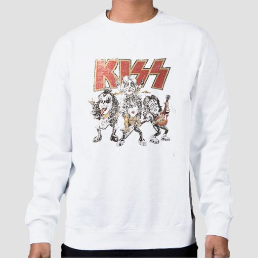 Sweatshirt White Ok Ko Kiss Cartoon Vintage