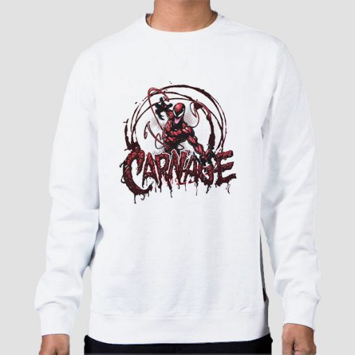 Sweatshirt White Spider Man Carnage Compression