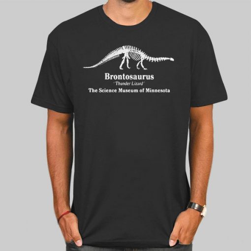 T Shirt Black Stranger Things Brontosaurus
