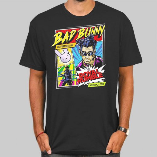 WWE Merch Bad Bunny Royal Rumble Shirt