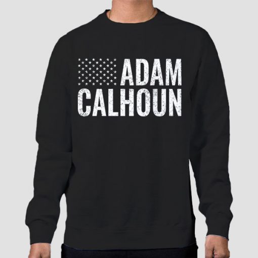 Sweatshirt Black American Flag Adam Calhoun Merch