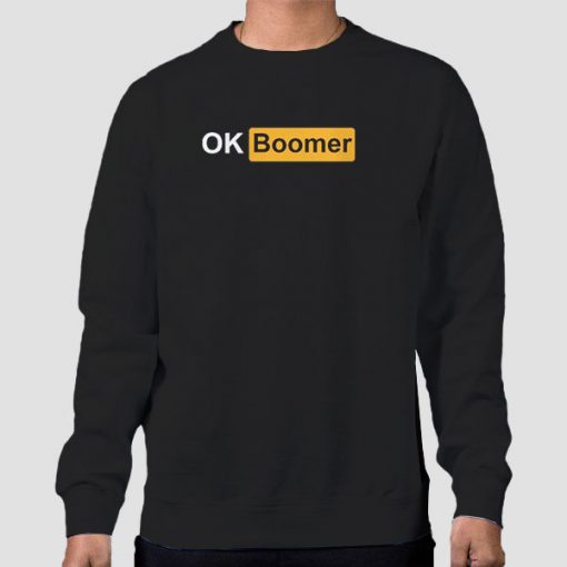 Ok Boomer Merch Meme Hub Logo Sweatshirt