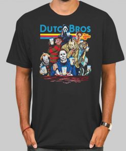 Horror Characters Dutch Bros Halloween Shirt
