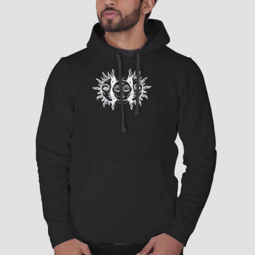 Hoodie Black Sun and Moon Solar Eclipse