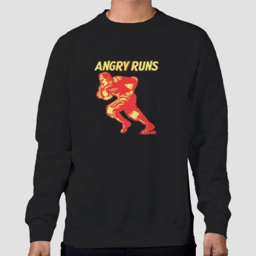 Sweatshirt Black Angry Runs Good Morning Football