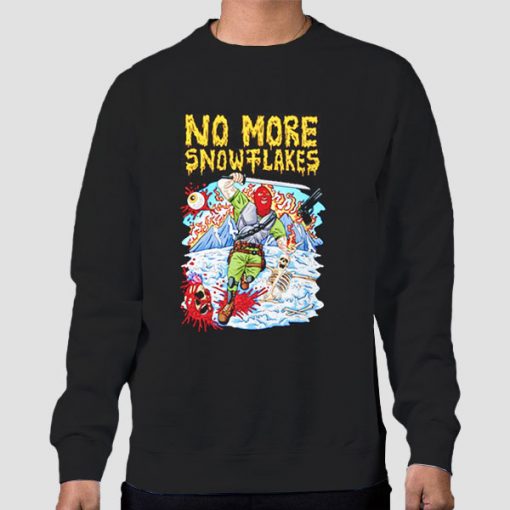 Sweatshirt Black Funny Cartoon No Snowflakes