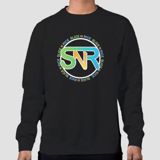 Sweatshirt Black Funny Logo Slice N Rice