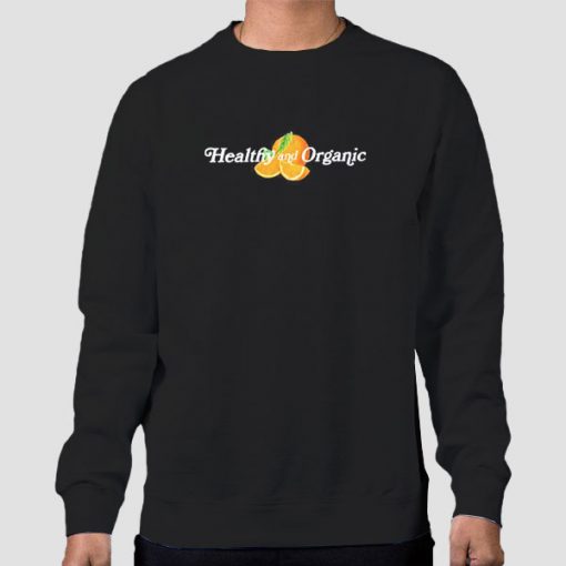 Sweatshirt Black Healthy Orange Midnight Organic