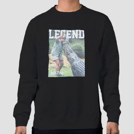 Sweatshirt Black Legend Alligator Steve Irwin
