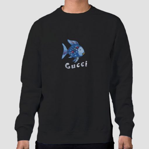 Sweatshirt Black Mega Yacht Rainbow Fish