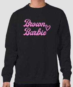 Sweatshirt Black Pink Font Brown Barbie