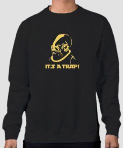 Sweatshirt Black Trap Designs Admiral Ackbar Star Wars
