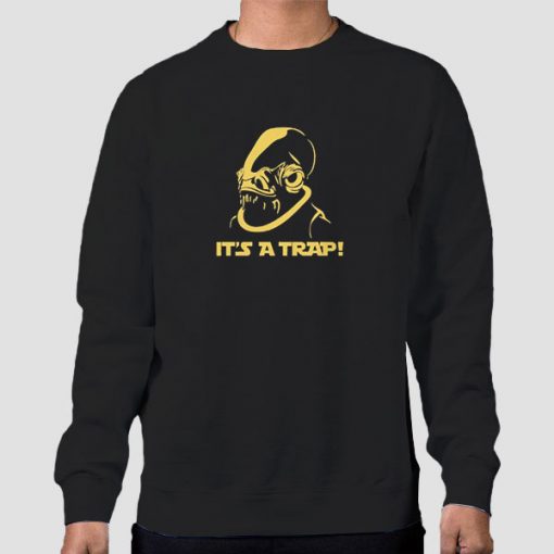 Sweatshirt Black Trap Designs Admiral Ackbar Star Wars