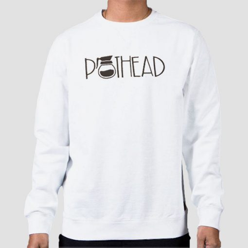Sweatshirt White Aesthetic Font Pothead Coffee Shirt