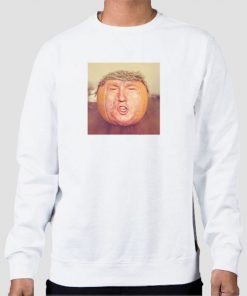 Sweatshirt White Donald Pumpkin Meme Shirt
