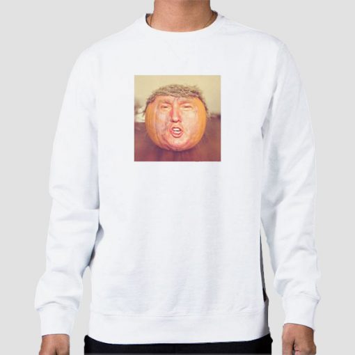 Sweatshirt White Donald Pumpkin Meme Shirt
