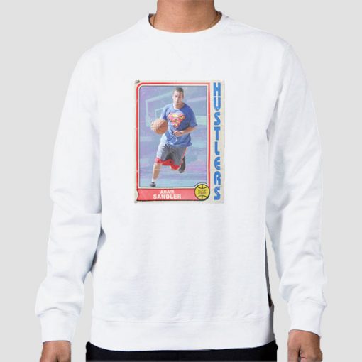 Sweatshirt White Hustlers Adam Sandler Superman