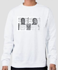 Sweatshirt White Jackson Curtis 50 Cent Mugshot
