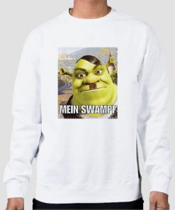 Sweatshirt White Mein Swampf Shrek Meme