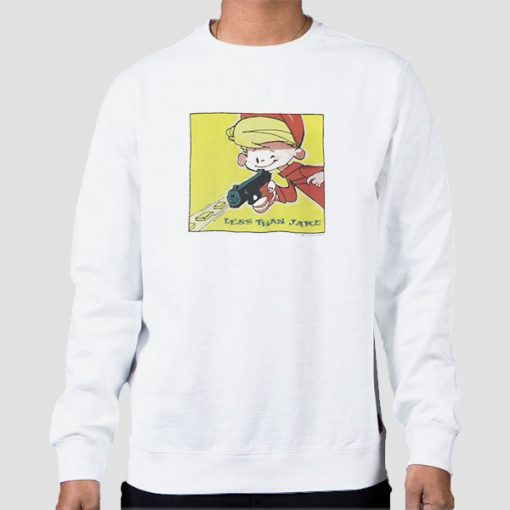 Sweatshirt White Vintage 90s Ska Punk Less Than Jake