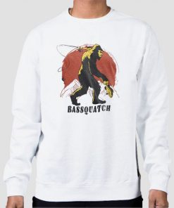 Sweatshirt White Vintage Bigfoot Bassquatch Shirt