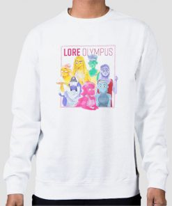 Sweatshirt White Vintage Colorful Lore Olympus Merch Shirt