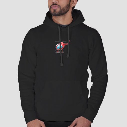 Hoodie Black Merch by Tony Lopez Helicopter