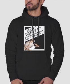 Hoodie Black Vintage I Exist Without My Consent