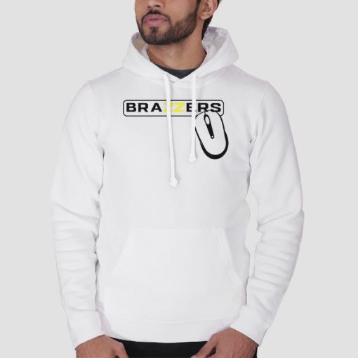 Hoodie White Funny Brazzers Merch